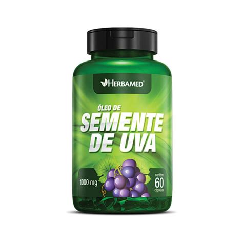 Óleo De Semente De Uva 60 Cápsulas 1000Mg Herbamed Submarino