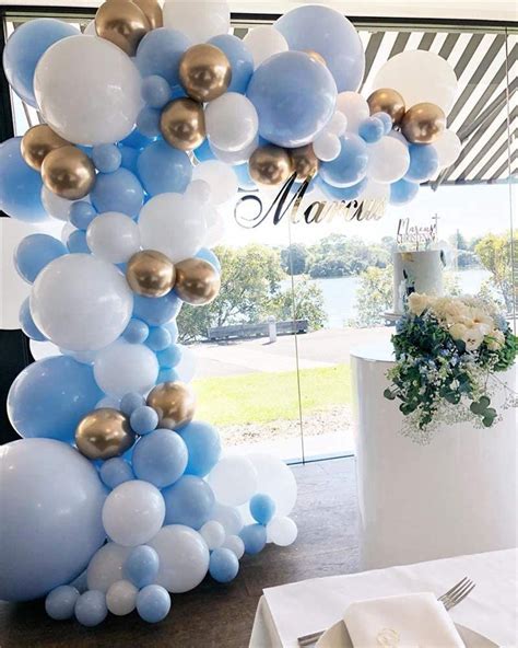 Buy Balloon Garland Kit Blue White Gold Chrome Balloon Arch Wedding