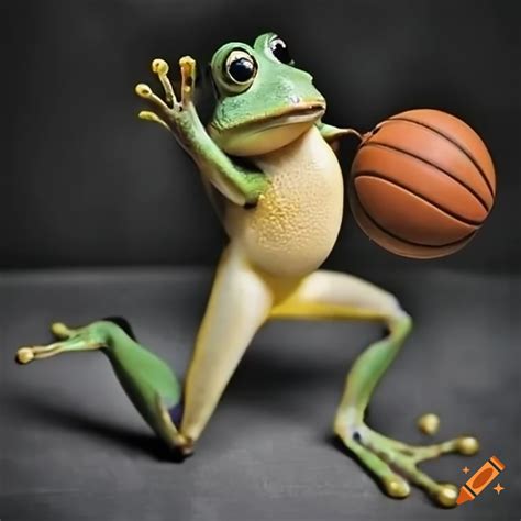 Funny Image Of A Frog Playing Basketball On Craiyon