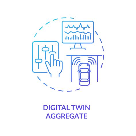 Digital Twin Aggregate Concept Icon Logo Network Vector Vector Logo