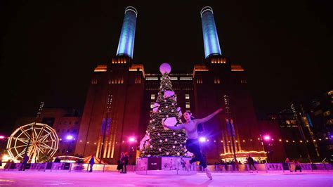 London's Battersea Power Station debuts ice rink