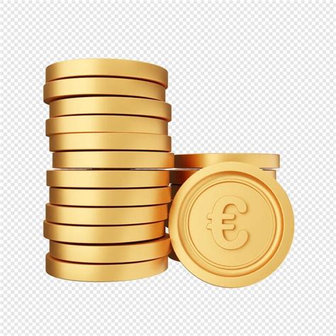 Premium PSD 3d Coin Money Dollar Euro Yen Poundsterling Icon Illustration