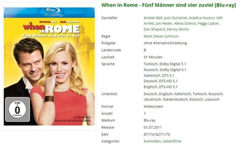 When In Rome F Nf M Nner Sind Vier Zuviel Bluray Kaufen Auf Ricardo