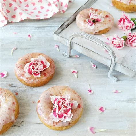 Cherry Donuts With Cherry Glaze Whisking Wolf