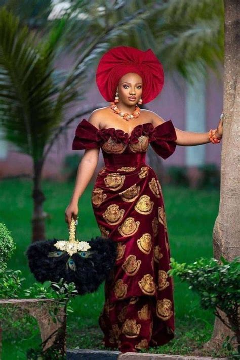 Red Isiagu Dress Igbo Traditional Attire Igbankwu Attire African