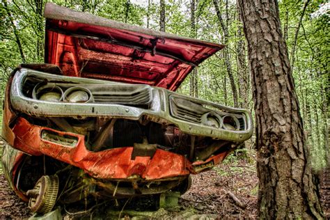 Wallpaper Forest White Abandoned Grass Rust Jungle Vintage Car