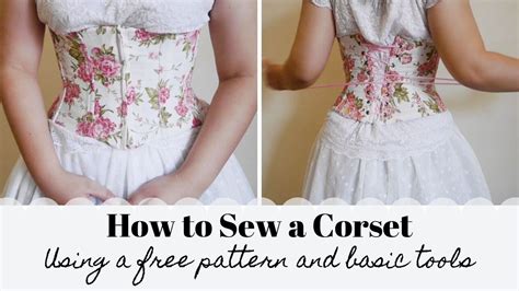 Beginner S Corset Making Tutorial Free Pattern Underbust Corset With Diy Corset Corset