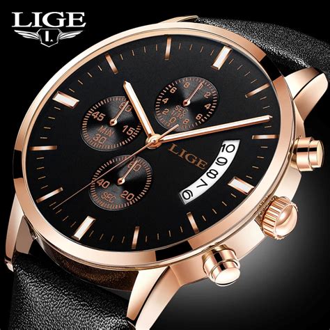 New Lige Luxury Brand Men Sport Waterproof Quartz Watch Man Fashion