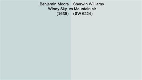 Benjamin Moore Windy Sky 1639 Vs Sherwin Williams Mountain Air SW