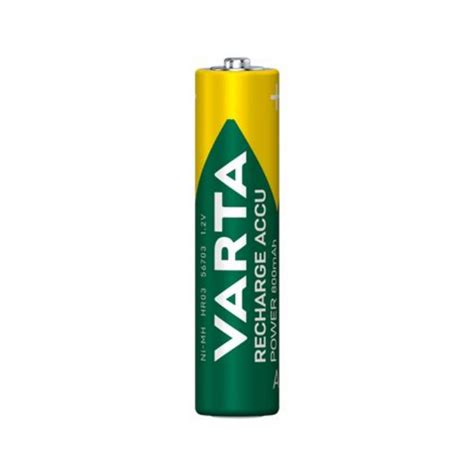 Varta Recharge Accu Power AAA Rechargeable Battery 800 MAh 2 Pcs