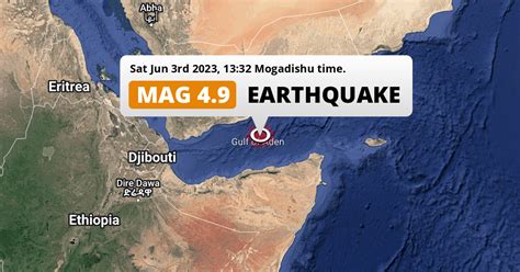 Shallow M4 9 AFTERSHOCK Hit In The Gulf Of Aden 248km From Mukalla