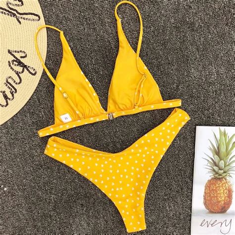 Fashion Sexy Women Bathing Suit Triangle Brazilian Bikini Low Waist Push Up Swimsuit Women Buy