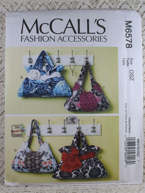 McCall S 6578 Bags Sewing Pattern Fashion Accessories Etsy Mccalls