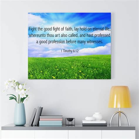 Trinx Fight The Good Fight Of Faith 1 Timothy 612 Christian Home Décor