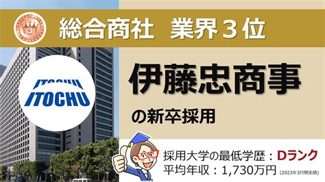 [新卒向け]伊藤忠商事の新卒採用で求められる大学と英語力の基準とは Gakureki Lab