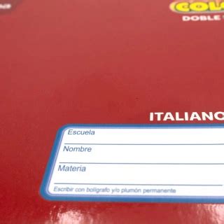 Cuaderno Cosido Italiano Doble Raya Norma Color Rojo Hojas