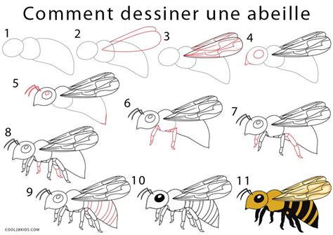 Comment Apprendre à Dessiner une Abeille Images Étape par Étape