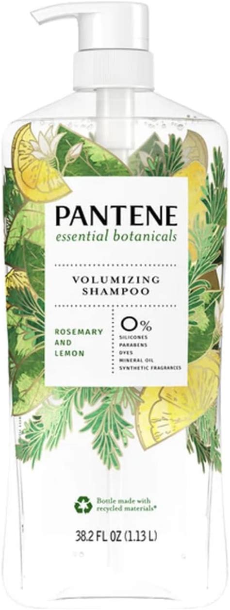 Amazon Pantene Essential Botanicals Volumizing Shampoo Rosemary