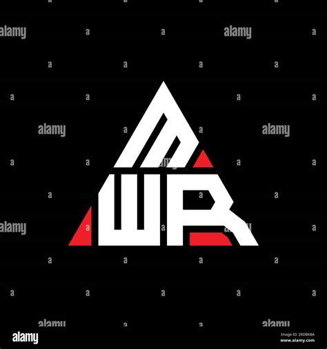 MWR triangle letter logo design with triangle shape. MWR triangle logo ...