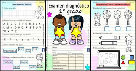 Examen DiagnÓstico Para 1°grado Y 1º De Primaria 2024 2025 Imagenes Educativas