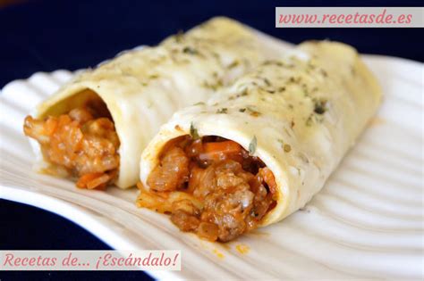 Canelones De Carne Picada Y Pasta Fresca Con Bechamel Recetas De