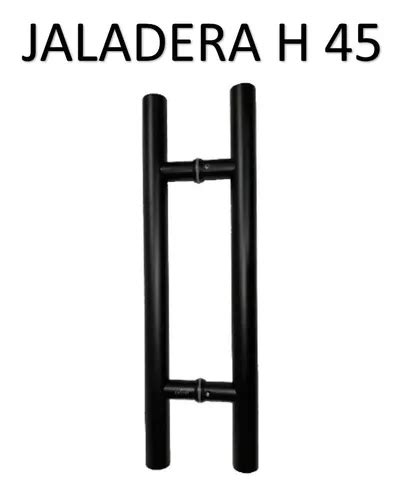 Jaladera Tipo H Para Puerta Principal 45 Cm Negra