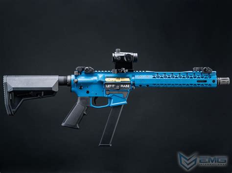 Emg Black Rain Ordnance Bro 9mm Gas Blowback Airsoft Rifle Model Carbine Blue Reload