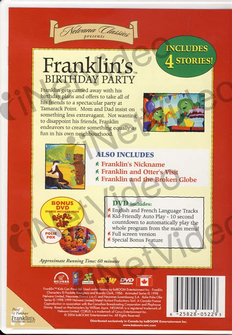 Franklin - Franklin s Birthday Party on DVD Movie