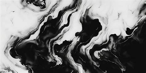 Black And White Marble Texture Background Alcohol Ink Effect Liquid