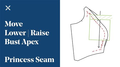 How To Lower Raise Move Bust Apex On A Princess Seam Youtube