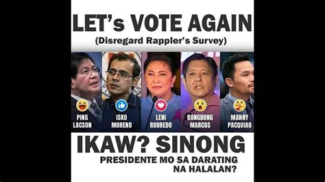 Sino Ang Presidente Mo Sa ELECTION 2022 Survey YouTube