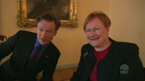 Conan Travels Conan Meets Finnish President Tarja Halonen