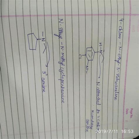 4 Write The Structures And Classify The Followin Amines As Primary