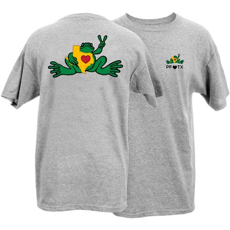 Peace Frogs Adult Love Texas Frog Short Sleeve T Shirt Adult Short