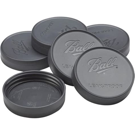 Bernardin 6 Pack One Piece Plastic Wide Mason Jar Lids Home Hardware