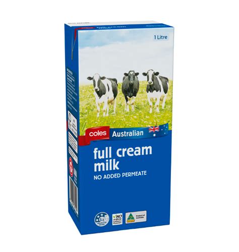 Coles Australian Full Cream Long Life Milk 1l The Big Depot