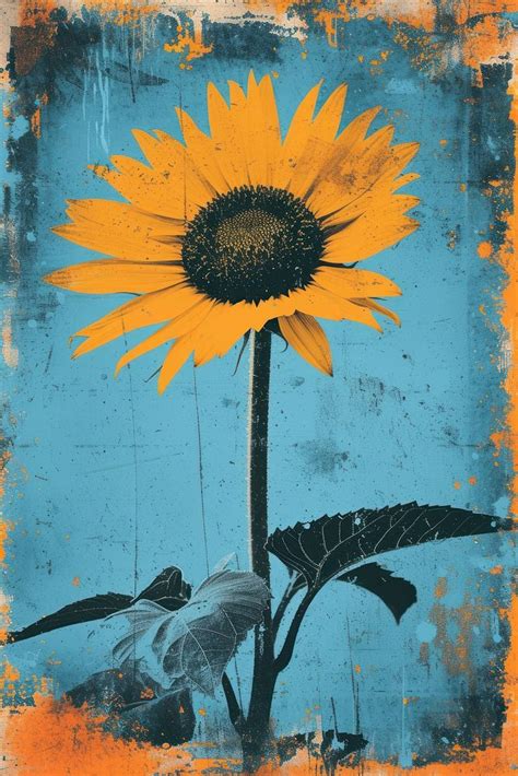 Sunflower art painting nature. | Premium Photo Illustration - rawpixel