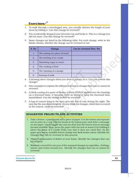 Ncert Book For Class 6 Science Chapter 6 Changes Around Us Indcareer