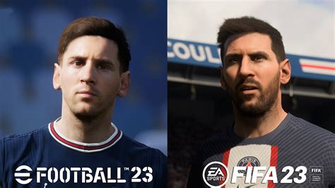 Fifa 23 Vs Efootball 2023 Faces Comparison Youtube