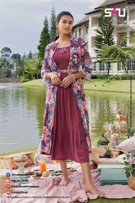 S U Shivali Hello Jacket Vol Georgette With Printed Fancy Kurti