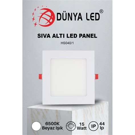 HS 040 1 15W SIVA ALTI KARE SPOT LED PANEL 6500K BEYAZ IŞIK Fiyatları