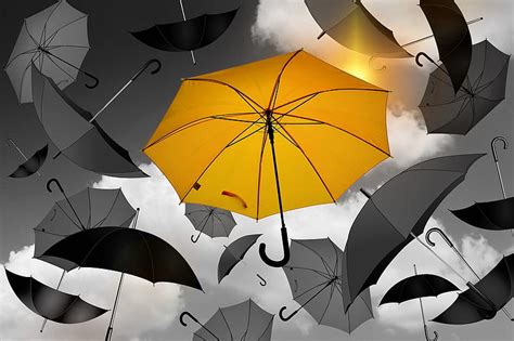 Yellow Umbrella Wallpaper