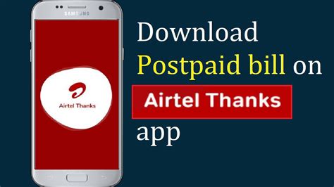 How To Download Airtel Postpaid Bill From Airtel Thanks App Youtube