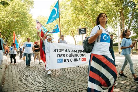 Uyghur Human Rights Activists Protest Editorial Photo - Image of france, domination: 56550001