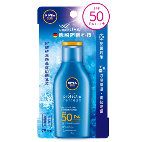 【nivea 妮維雅】涼感高效防曬乳液 Spf50 Pa 75ml 全聯全電商