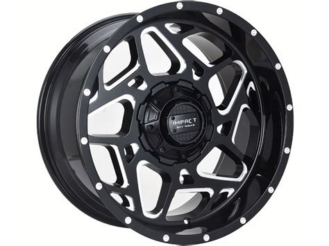 Impact Off Road Milled Gloss Black Wheels Havoc Offroad