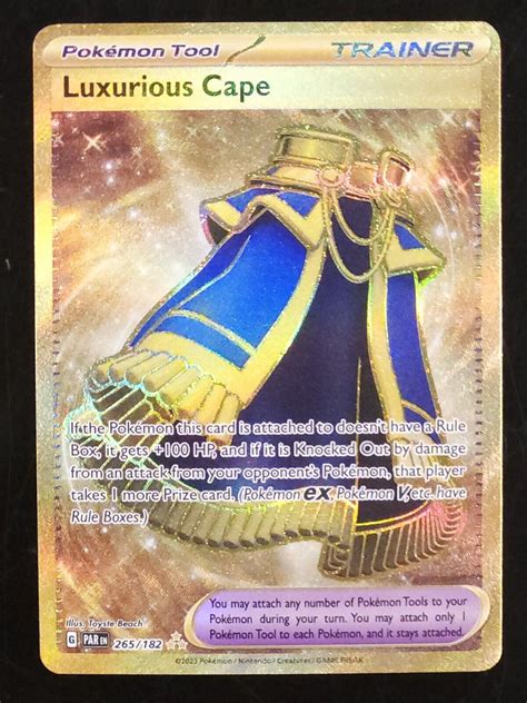 Pokémon TCG Luxurious Cape 265 182 Gold Hyper Rare Paradox Rift SV04 S