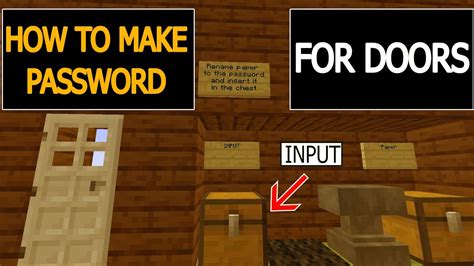 Minecraft How To Make A Password For Your Door Youtube