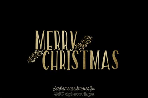 Merry Christmas Overlays Graphics On Creative Market