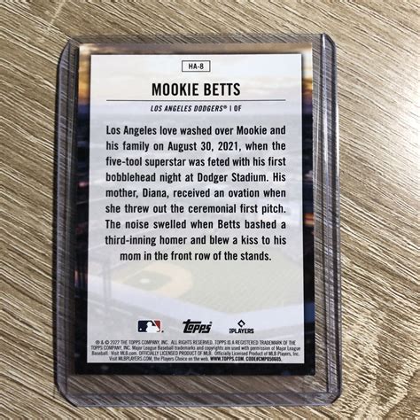 Topps Home Field Advantage Ssp Insert Mookie Betts Dodgers Ebay